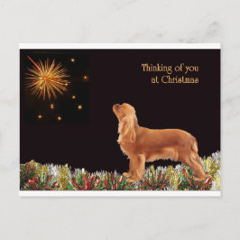 Ruby Christmas Cavalier Feestdagenkaart