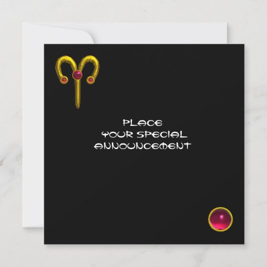 RUBY-cirkel, lichtgeel rood oranje zwart Aankondiging (Achterkant)