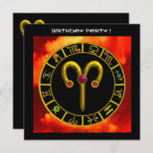 RUBY-cirkel, lichtgeel rood oranje zwart Kaart (Voorkant / Achterkant)