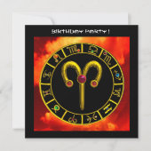 RUBY-cirkel, lichtgeel rood oranje zwart Kaart (Voorkant)