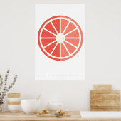Ruby Citrus Retro Fruit Poster 60's 70-citaat (Keuken)