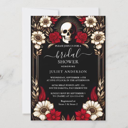 Ruby Claret Wit Hart Rood Zwart Vrijgezellenfeest Kaart (Voorkant)