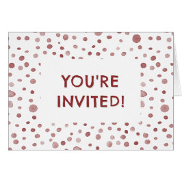 Ruby Confetti Watercolor Stippen Verjaardagsuitnod