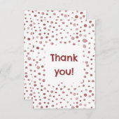 Ruby Confetti Waterverf Stippen Bedankt Card (Voorkant / Achterkant)