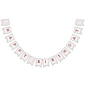 Ruby Confetti Waterverf Stippen Bunting Flag Vlaggetjes (Alle)