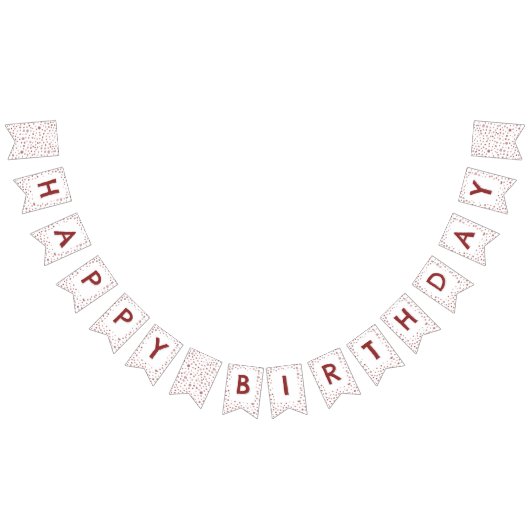 Ruby Confetti Waterverf Stippen Bunting Flag Vlaggetjes (Alle)