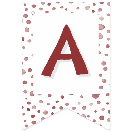 Ruby Confetti Waterverf Stippen Bunting Flag Vlaggetjes (Derde vlag)