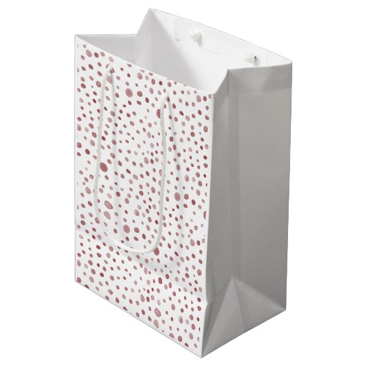 Ruby Confetti Waterverf Stippen Gift Bag Medium Cadeauzakje (Voorkant Gekanteld)