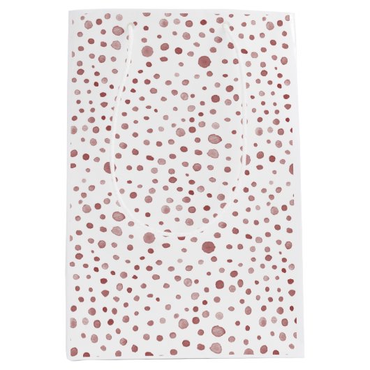 Ruby Confetti Waterverf Stippen Gift Bag Medium Cadeauzakje (Voorkant)