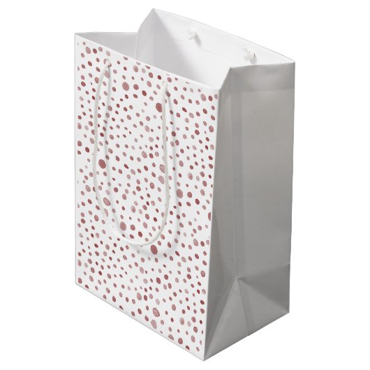 Ruby Confetti Waterverf Stippen Gift Bag Medium Cadeauzakje (Achterkant Gekanteld)