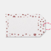 Ruby Confetti Waterverf Stippen Gift Label Cadeaulabel (Voorkant (Horizontaal))