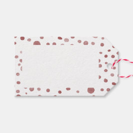 Ruby Confetti Waterverf Stippen Gift Label Cadeaulabel
