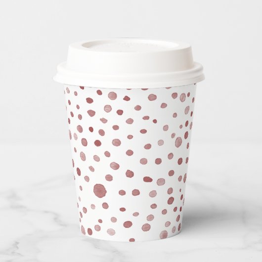Ruby Confetti Waterverf Stippen Paper Cup Papieren Bekers (Links)