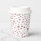 Ruby Confetti Waterverf Stippen Paper Cup Papieren Bekers (Voorkant)