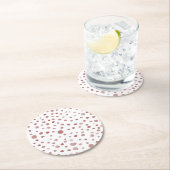 Ruby Confetti Waterverf Stippen Papier Onderzetter (Insitu)