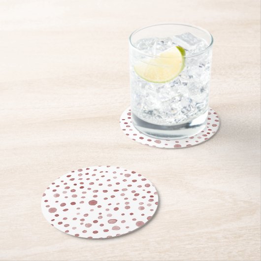 Ruby Confetti Waterverf Stippen Papier Onderzetter (Insitu)