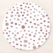 Ruby Confetti Waterverf Stippen Papier Onderzetter (Voorkant)