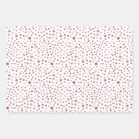 Ruby Confetti Waterverf Stippen Wrapping Paper (Voorkant 3)