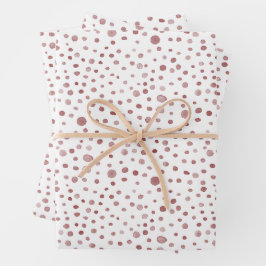 Ruby Confetti Waterverf Stippen Wrapping Paper