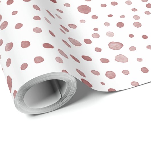 Ruby Confetti Waterverf Stippen Wrapping Paper Cadeaupapier (Rol Hoek)