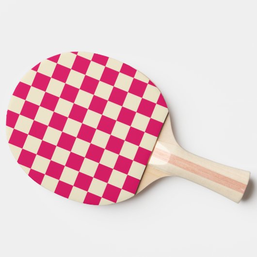 Ruby & Cream Checker Tafeltennisbatje (Zijkant)