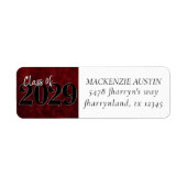 Ruby Crimson Red | Klassieke Afstuderen Etiket (Voorkant)