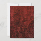 Ruby Crimson Red | Klassieke Grunge Engagement Par Kaart (Achterkant)