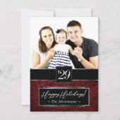 Ruby Crimson Red | Klassieke Waterverf foto Feestdagenkaart (Voorkant)