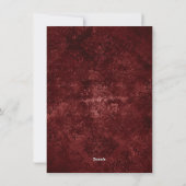 Ruby Crimson Red | Klassieke Waterverf foto Feestdagenkaart (Achterkant)