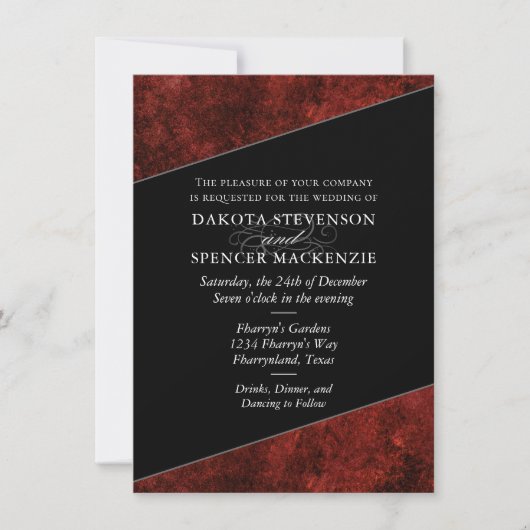 Ruby Crimson Red | Klassieke weddenschappen Kaart (Voorkant)