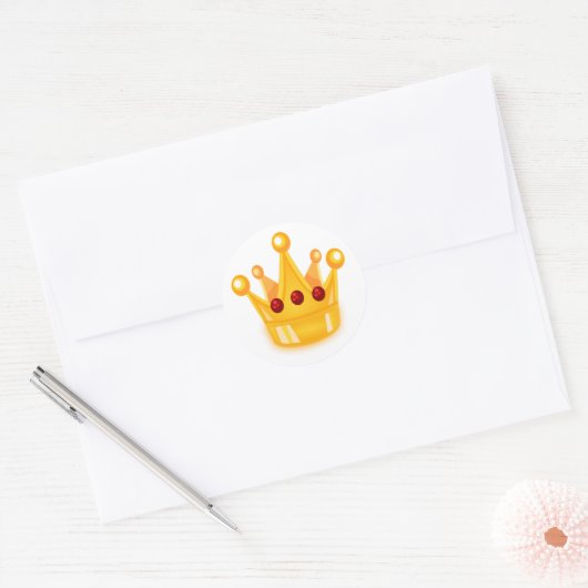Ruby Crown Ronde Sticker (Envelop)