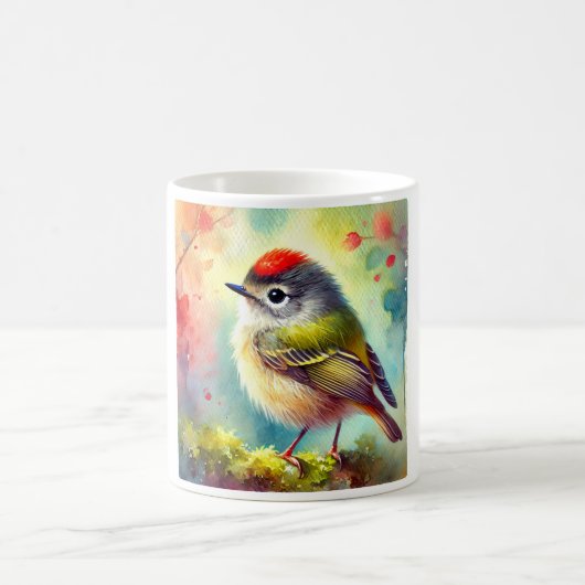 Ruby crowned Kinglet 050724AREF114 - Watercolor Koffiemok (Center)