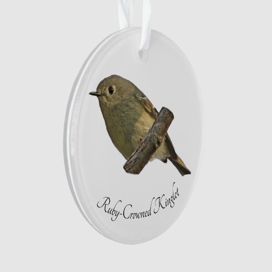 Ruby-Crowned Kinglet Ornament (voorkant)