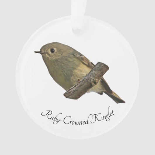 Ruby-Crowned Kinglet Ornament (voorkant)