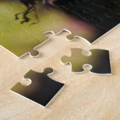 Ruby-Crowned Kinglet Songbird op Hawthorn Struik Legpuzzel (Zijkant)