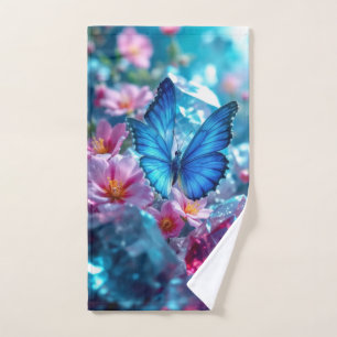 Ruby Crystals Garden Butterfly Handdoek