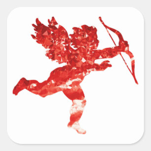RUBY CUPID VIERKANTE STICKER
