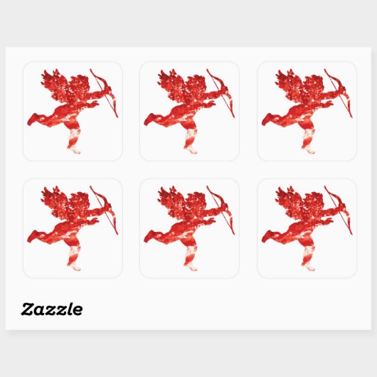 RUBY CUPID VIERKANTE STICKER (Vel)