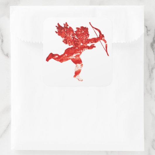 RUBY CUPID VIERKANTE STICKER (Tas)