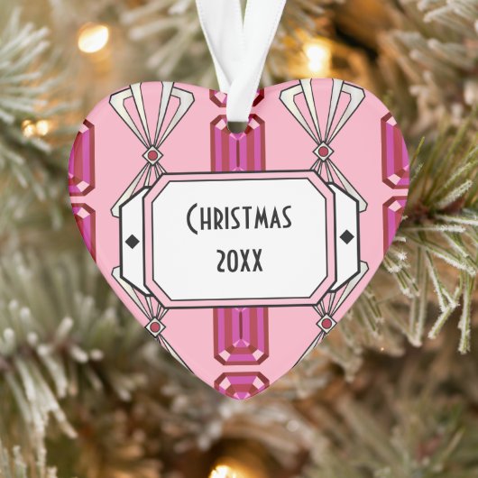Ruby Deco Stripe Ornament (Boom)