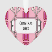 Ruby Deco Stripe Ornament (voorkant)