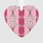 Ruby Deco Stripe Ornament (achterkant)
