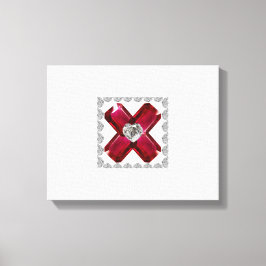 Ruby Diamond Art, Red Canvas Afdruk