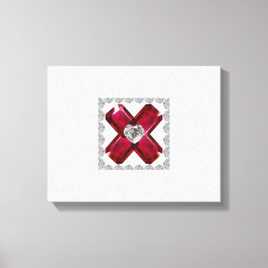 Ruby Diamond Art, Red Canvas Afdruk (Voorkant)