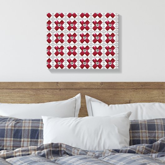 Ruby Diamond Art, Red Canvas Afdruk (Insitu (Slaapkamer))