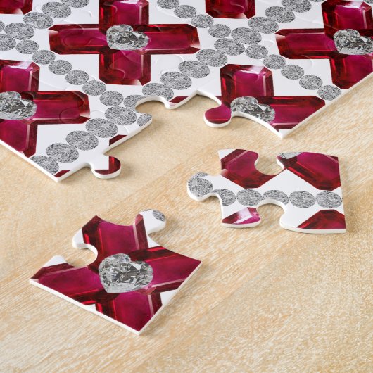 Ruby Diamond Art, Red Legpuzzel (Zijkant)