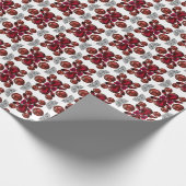 Ruby & Diamond Gemstone Art Red Cadeaupapier (Hoek)