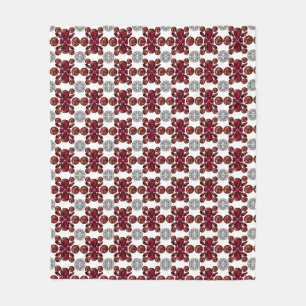 Ruby & Diamond Gemstone Art Red Fleece Deken