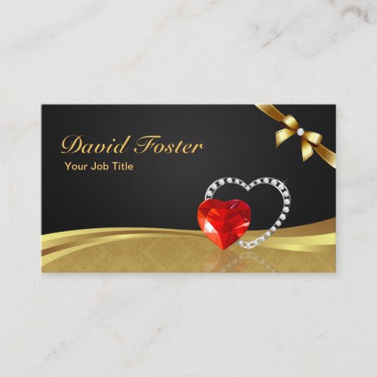 Ruby Diamond Gold Jeweler Jewelry Jewelry Visitekaartje (Voorkant)