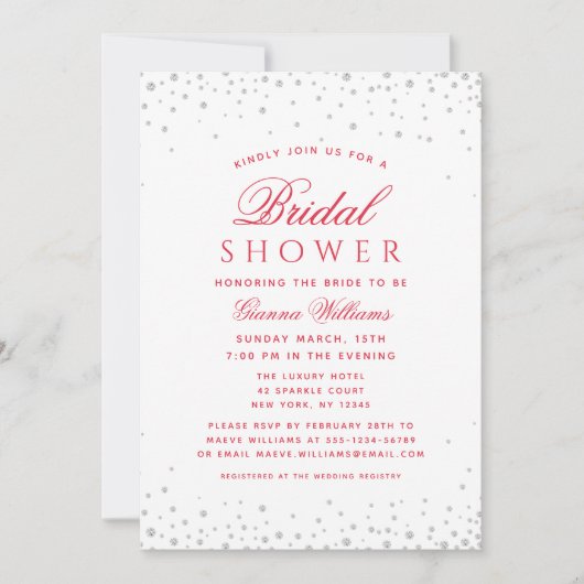 Ruby Diamonds Modern Luxury Vrijgezellenfeest Kaart (Voorkant)